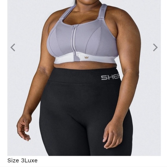 SHEFIT Ultimate Sports Purple Bra Adjustable High Impact Front Zip 3 Luxe NWT - Picture 1 of 9